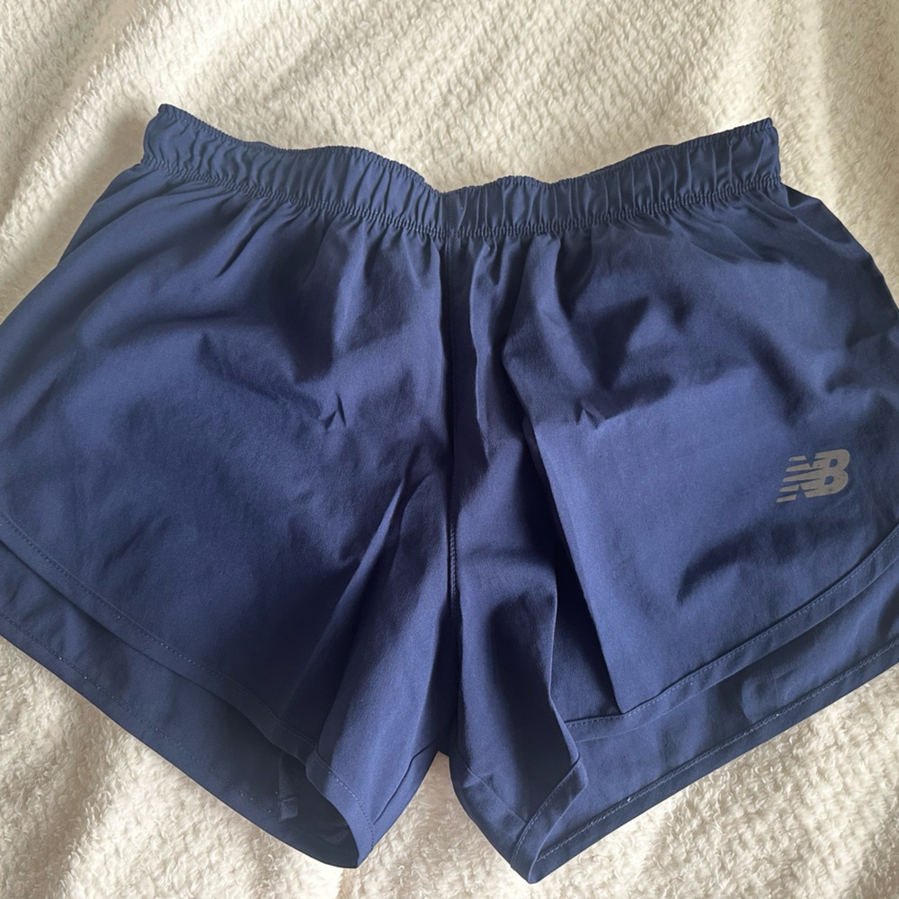 Navy Blue New Balance Running Shorts